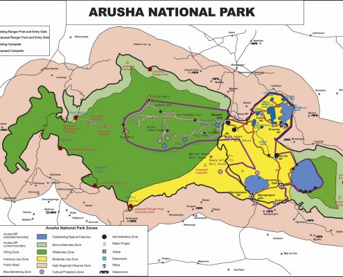 Arusha Safari Park Landkarte
