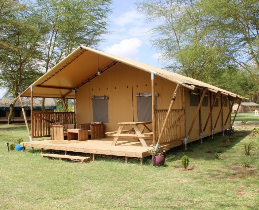 Ein geräumiges Zelt in der Africa Safari Lake Manyara Lodge